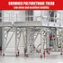 6"X2" Heavy Duty Industrial Casters, Crowned Polyurethane Tread Cast Iron Center Wheels, 1200 lbs Load Capacity