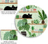 Cat Mouse Pad, Cute Small Round Travel Mousepad for Wireless Mouse - Plant Leave Mini Computer Mouse Mat