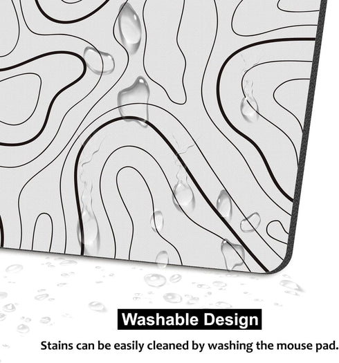 Audimi Topographic Contour Mouse Pad, Minimalist Map for Laptop Wireless Mouse, Home Office Travel, 9.5x7.9 Inch