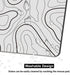 Audimi Topographic Contour Mouse Pad, Minimalist Map for Laptop Wireless Mouse, Home Office Travel, 9.5x7.9 Inch