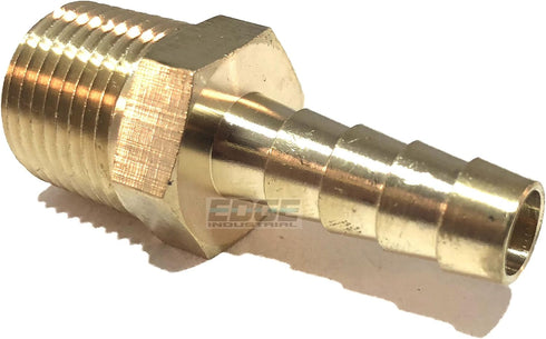 5/16" Hose ID to 3/8" Male NPT MNPT Straight Brass Fitting for Fuel/AIR/Water/Oil/Gas/WOG
