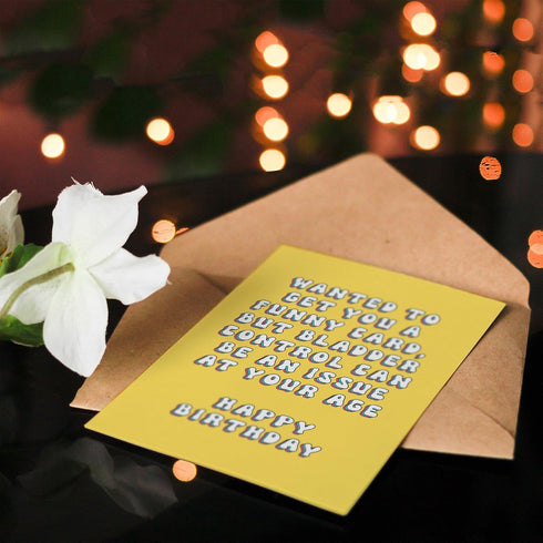 Artery8 Birthday Card Bladder Control Age Issue Fun Funny Happy Joke Humour For Grandma Gran Granny Nan Nanna Greeting