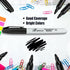 Permanent Markers, 128 Count Black Fine Point, Waterproof & Smear Proof Markers for School, Office, Home