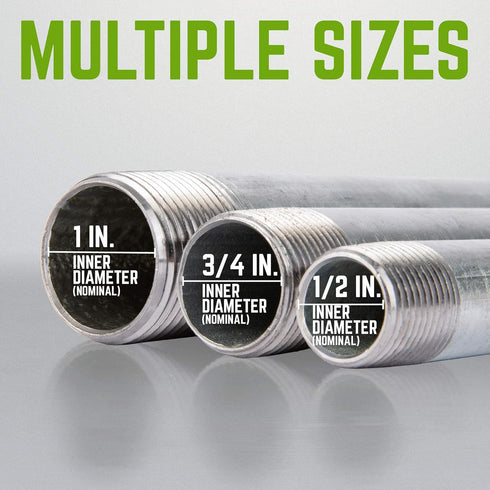 PIPE DÉCOR 3/4 in. x Close Galvanized Steel Nipple, Pre-Cut for DIY Furniture Building and Regular Plumbing