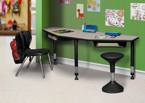 Regency Book Box for School Desk, 18 inch, Black