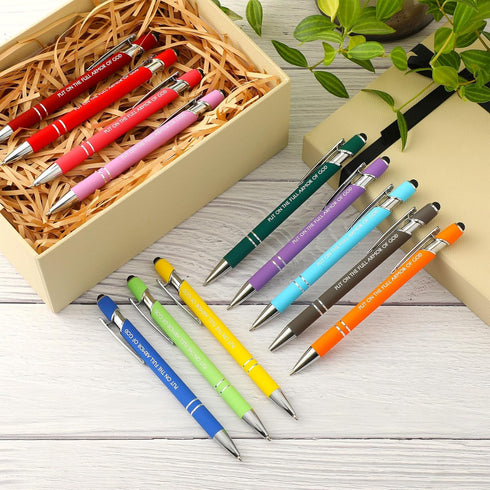 Yeaqee 24 Pcs Inspirational Ballpoint Pens with Bible Verses, Black Ink Stylus Tip for Home Office School Supplies