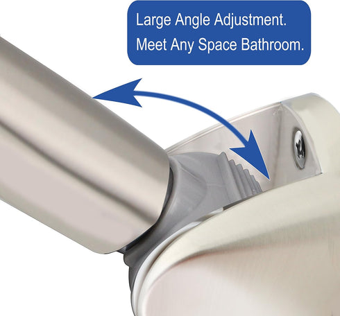 YOO.MEE On Wall Mount Shower Bracket for Handheld Shower Head, Height Adjustable, Brushed Nickel