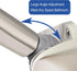 YOO.MEE On Wall Mount Shower Bracket for Handheld Shower Head, Height Adjustable, Brushed Nickel