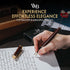 Wordsworth & Black Fountain Pen Kit, 18K Medium Gold Nib, Includes 24 Ink Cartridges and Gift Box, Golden Brown