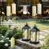 10" 4" Timer,2Pcs kakoya x Large Outdoor Waterproof Flickering Flameless Candles with Battery Operated LED Pillar