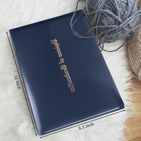Diploma Cover 8.5x11 Inch - Leather Graduation Certificate Holder, Navy Blue, 1 Pack