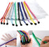 Hedume 50 Pack 10 Colors Zipper Mesh Pouch, Waterproof Plastic Zip File Bags for Travel and Office Supplies