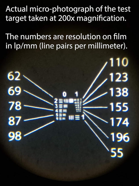 Vlads Test Target 35 mm 3. Scan Film Sharp with Vlads Focus Checker. High-Resolution Calibration Target Chart