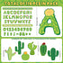 Whaline 110Pcs Cactus Classroom Decor - Cactus Letter Alphabet Number Cut-Outs for DIY Projects
