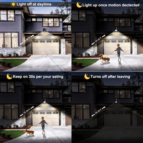 800 (2 Pack) Battery Operated Motion Outdoor Waterproof Lights, Lumen Ultra Bright Battery Powered Night Activation