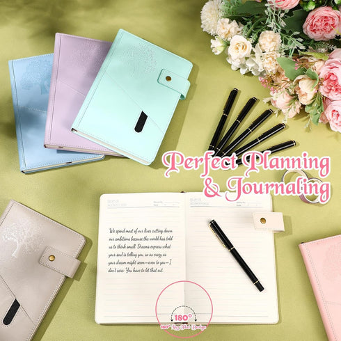 Cholemy 12 Pcs Christmas Gifts Journal for Women Men, A5 Leather Hardcover Notebook with Pen, 200 Pages