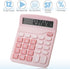 Mr. Pen Pink Calculator, Large Display, Standard Function, 12-Digit Desktop Calculator for Office, School, Home, Desk