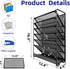 Simple Trending Wall File Organizer, Mesh 7-Tier Vertical Hanging File Holder, Desktop Metal Files Rack for Office and Home, Black