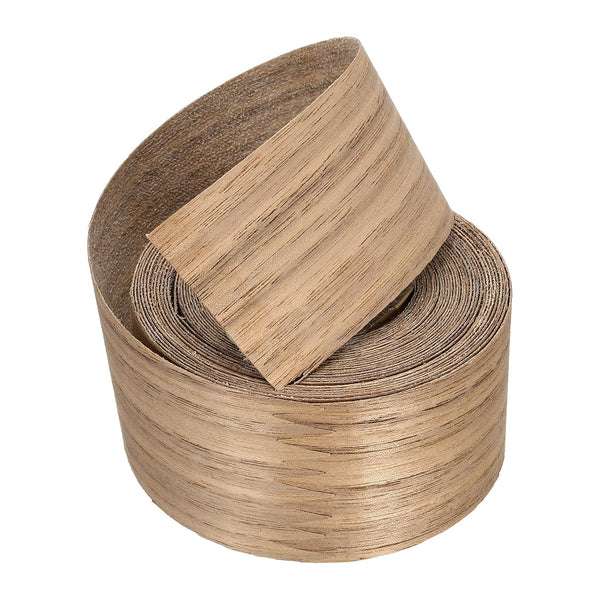 uxcell 2" x 25 ft Wood Edge Banding, Pre-Glued Iron On Edging