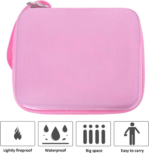 khanka Hard Travel Case for Phomemo M04S Portable Thermal Printer, Bluetooth Label Printer (Pink)