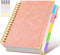 Pink Leather 5 Subject Hardcover Spiral Notebook Journal, 300 Pages, College Ruled, 8"x10" Large B5 for Women