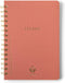DesignWorks Ink 6" x 8.25" Twin Wire Spiral Notebook Journal, Terracotta Textured Paper with 160 Lined Pages