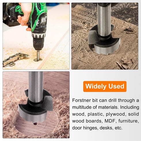2pcs Forstner Drill Bit 25/32"(20mm) High-Speed Steel Multi-Tooth Bit with Round Shank for Woodworking Hinge Cutter
