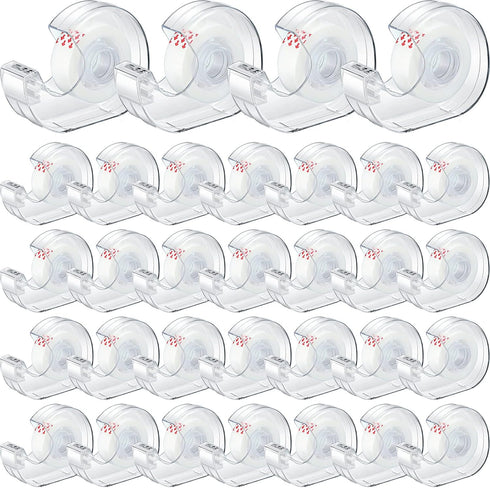 Yahenda 32 Pcs Invisible Tape and Refillable Dispensers, 0.7 x 985 Inches Transparent Tape for Office Home