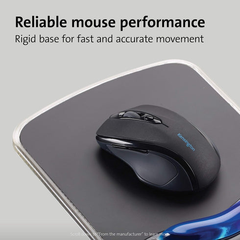 Kensington Duo Gel Mouse Pad with Wrist Rest, Ergonomic Non-Skid Gel Mouse Pad for Computer, Laptop, Office & Home 9.6"