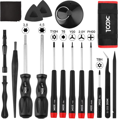 XOOL 17 in 1 Tri Tip Screwdriver, Professional Game Bit Repair Tools Kit for Switch, PS3, PS4, Xbox