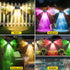 4 Pack 8 T-SUN Solar Fence Lights Outdoor, Waterproof Fence Lights Solar Powered Mode RGB & Warm WhiteColor Changing