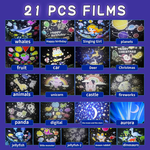 21 Sets 360 of Films Ocean Night Light Projector, Kids Projector for BedroomStars Projector for Ceiling, Degree
