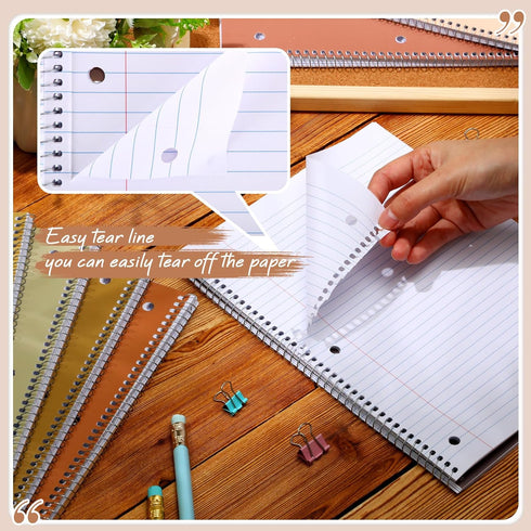 Teling 1 Subject Spiral Notebook, College Ruled, 8 x 10 1/2 Inch, 70 Sheets, Office School Study Supplies