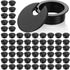 100 Pack Desk Grommet, 2 Inch Cable Wire Grommet, PC Computer Desk Cord Management, Black