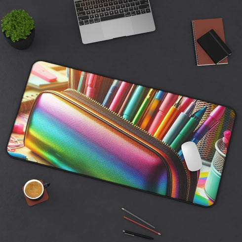 GENERIC Vibrant Colors Color-Changing Desk Mat - Premium Quality Rubber Base