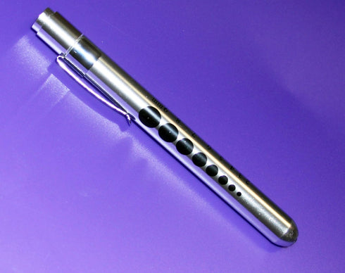 Vilmark Professional Medical Diagnostic Penlight with Pupil Gauge Silver