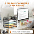 SUPEASY 2 Pack 5 Tier Desk Organizer - Mesh Paper/File Organizer with Handle & Removable Pen Holders