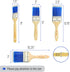 Bates Paint Brushes Set - 4 Pack, Professional Wall Brush, Wood Handle, House, Trim, Sash Paint Brushes