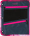 Five Star Pencil Pouch - 3-Pocket Pen Case for School Supplies, Fits 3 Ring Binder, Navy/Pink