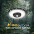 CREATESTAR 3000LM, Dimmable Solar Pendant UFO Light Gazebo Indoor Outdoor Motion Sensor Brightness Remote Control