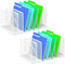 Kuntine.B 2 Pack Desk File Organizer, 7-Section Upright Mesh Desktop File Sorter for Home, Office & Classroom (White)