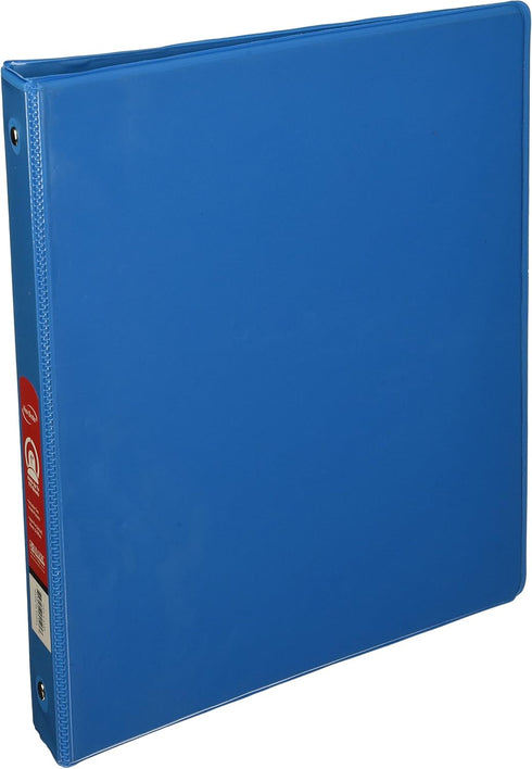 BAZIC 3-Ring View Binder, 1" Capacity, Cyan, Includes 2-Pockets