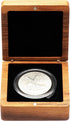 8cm Single Walnut Wood Challenge Coin Presentation Display Box Storage Case Square and Plastic Coin Capsules