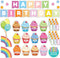 Decorably 84 Pcs Cupcake Birthday Bulletin Board Set - Birthday Chart for Classroom Birthday Wall Decorations