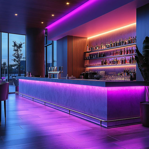 5V Dimmable 320LEDs/m (3.28FT/1M) Short LED Strip Lights Purple USB Not Flexible COB LED Rope Lights Purple Super