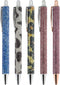 Gullor Click Ballpoint Pens, Diamond-encrusted Ball Pens, Black Ink Medium Point 1mm, for Office Supplies Gift