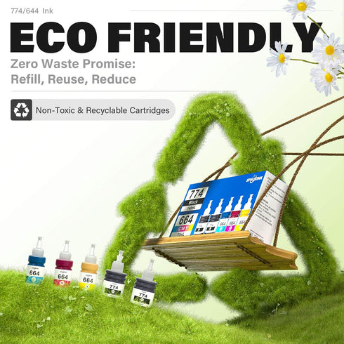 Spaceink 774 664 ET-2650 ET-2550 ET-3600 ET-4500 ET-4550 ET-16500 ET-2500 ET-2600 ET-14000 (2 5 Pack) Ink Refill