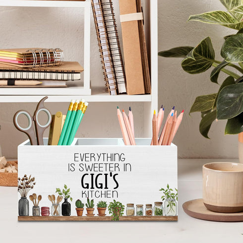 Countertop, Counter DILSJ Gigi Gifts Kitchen Utensil Holder for Gigi Gifts from Grandkids, Best Grandma Gift