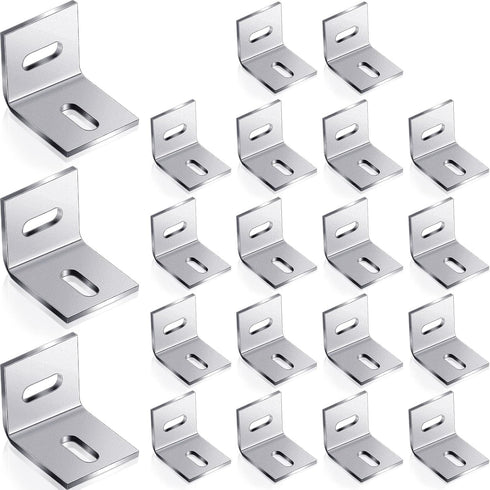 Dunzy 36 Pcs 1x1 Inch Heavy Duty Wood Table Top Expansion Bracket Steel Z Clips Fastener Connector for Woodworking