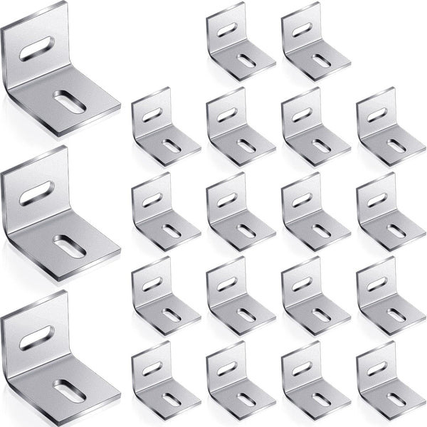 Dunzy 36 Pcs 1x1 Inch Heavy Duty Wood Table Top Expansion Bracket Steel Z Clips Fastener Connector for Woodworking